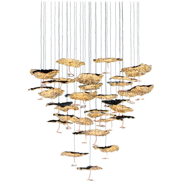 Suspension Gold Moon Chandelier
