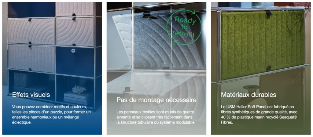 Arguments des panneaux USM soft panels 