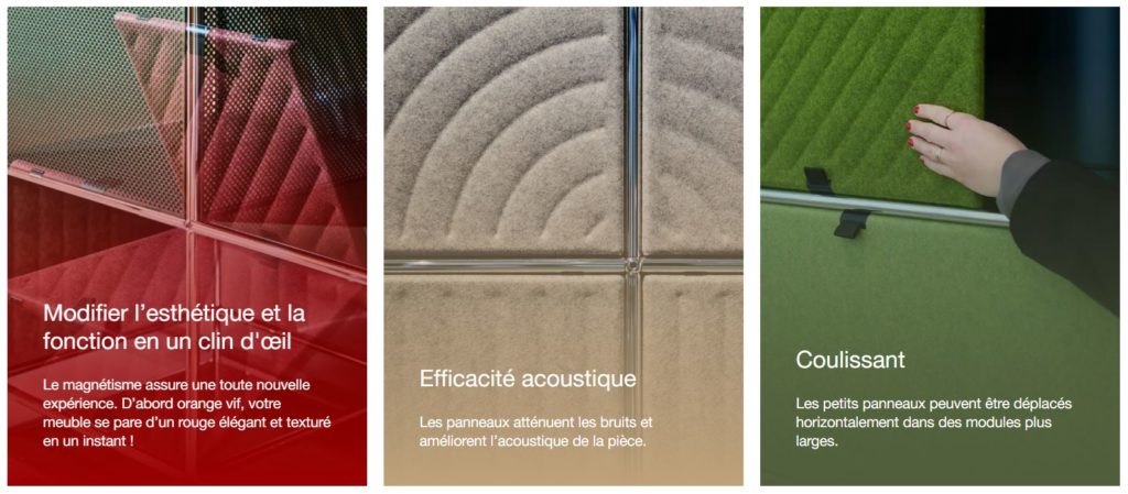 Arguments des panneaux USM soft panels (suite)