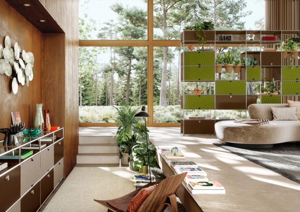 Mobilier USM avec Soft panels en tissu